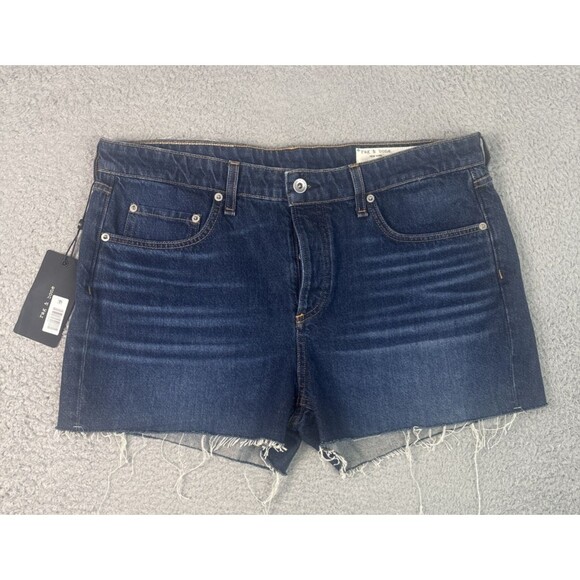 NWT Rag & Bone DRE Cambria Cutoff Fly Shorts Women's Size 32 Relaxed Hip & Thigh - Picture 1 of 10